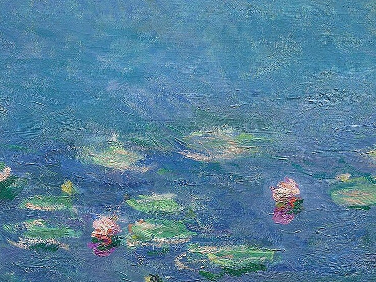 モネ「睡蓮」（1906年）詳細——水面に浮かぶ睡蓮の花と光の反射