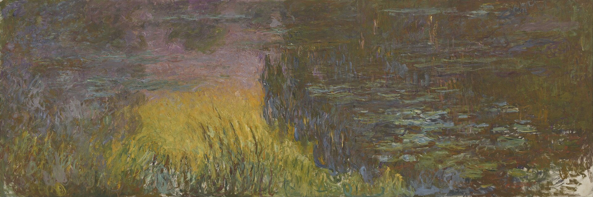 モネ「睡蓮——夕暮れ」オランジュリー美術館所蔵の大装飾画の一部