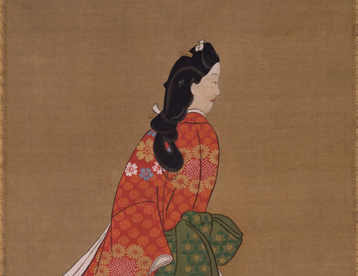 菱川師宣「見返り美人図」（17世紀末）——振り返る顔と着物のディテール