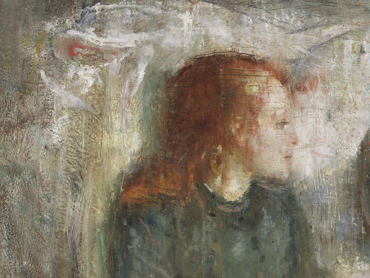 エドヴァルド・ムンク「病める子」（1885〜86年）——少女の赤みがかった頭髪と横顔のディテール