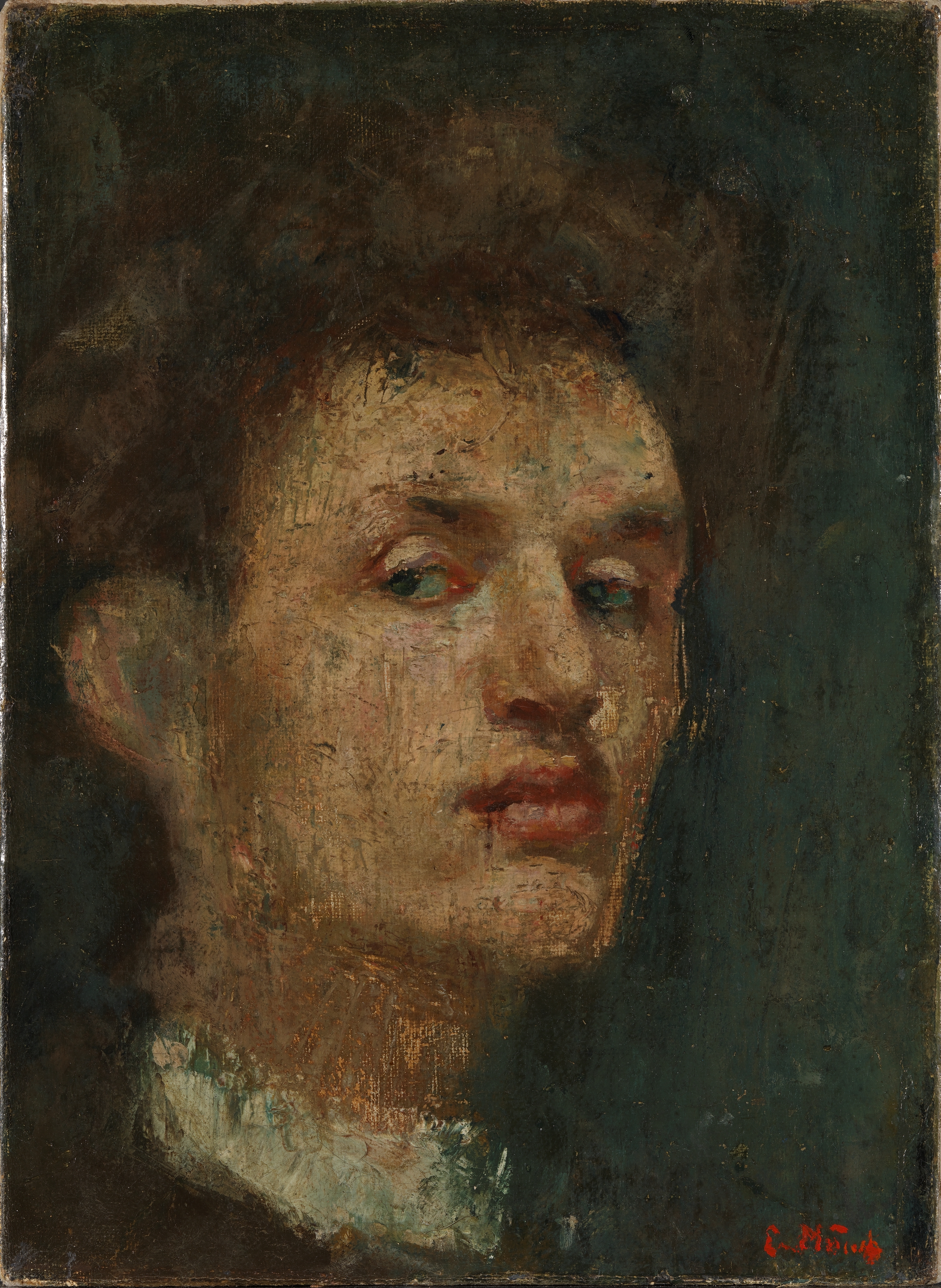 エドヴァルド・ムンク「自画像」（1886年）オスロ・ノルウェー国立美術館所蔵