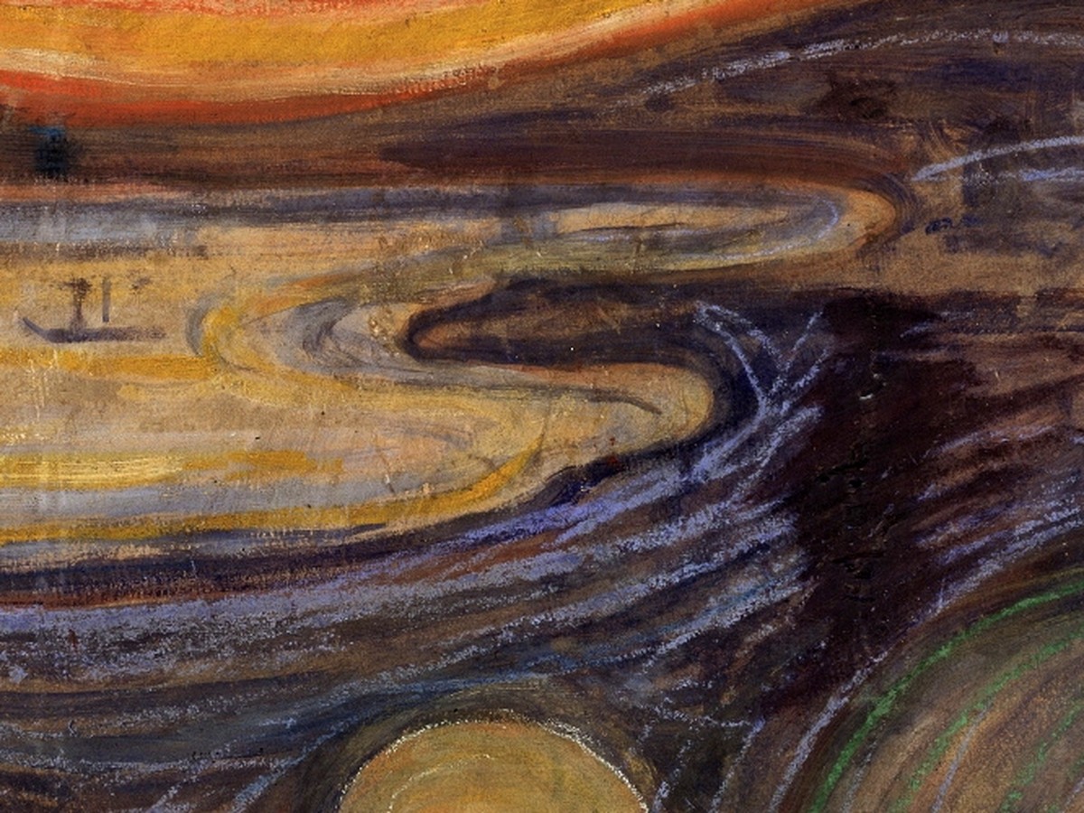 エドヴァルド・ムンク「叫び」(1893年)——うねるオスロフィヨルドのディテール
