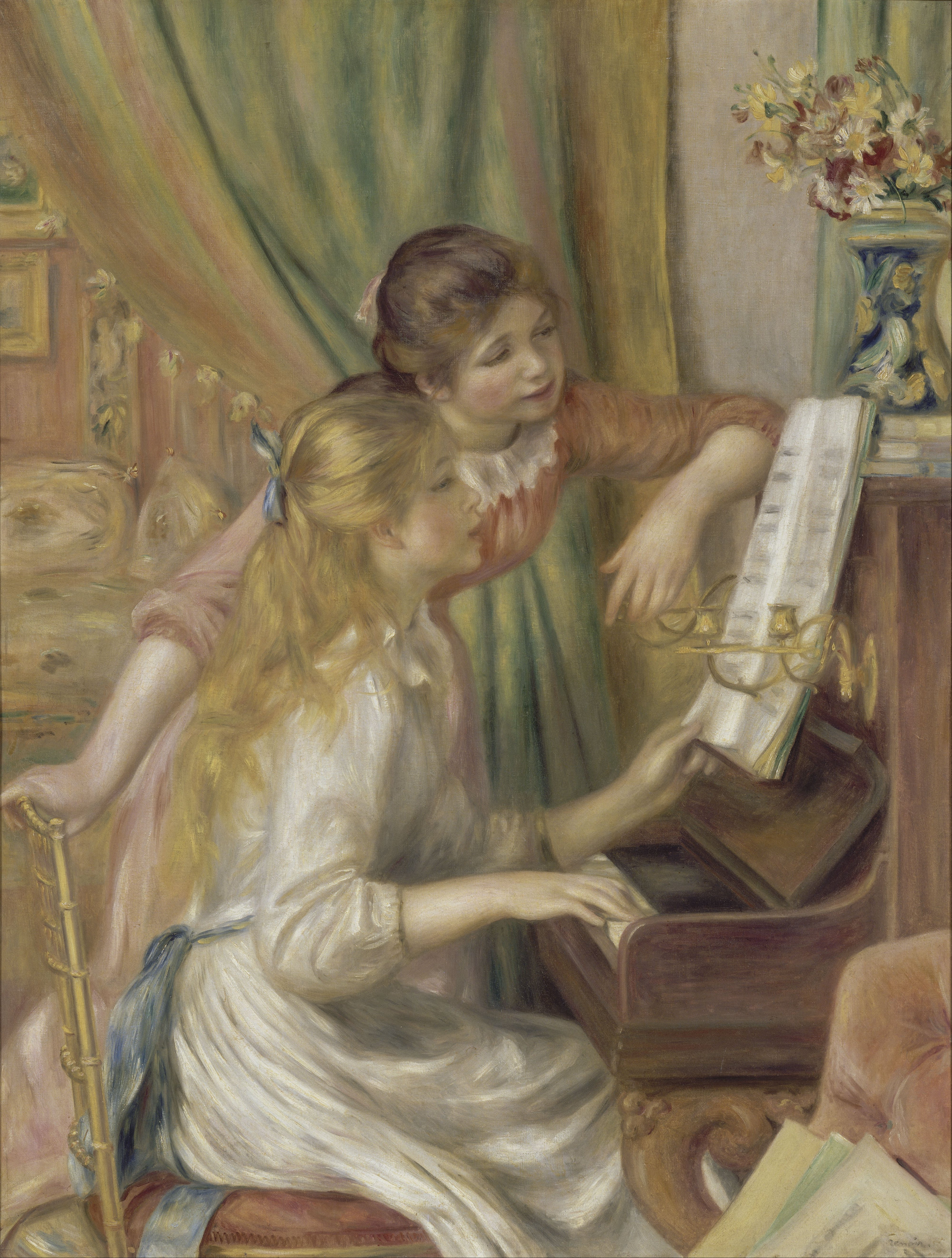 ピエール＝オーギュスト・ルノワール「ピアノを弾く少女たち」（1892年頃）オランジュリー美術館所蔵