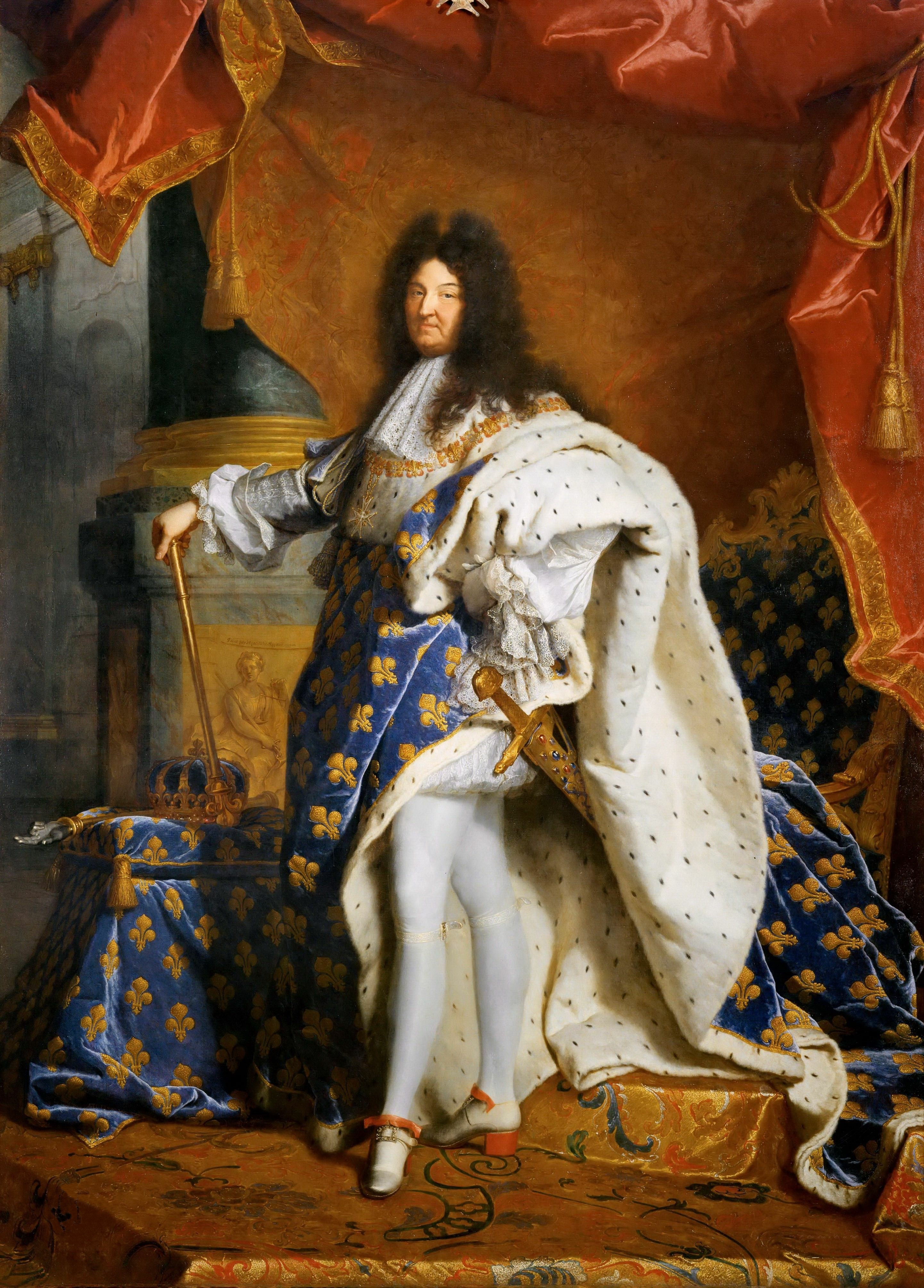 イアサント・リゴー「ルイ14世の全身肖像」(1701年)ヴェルサイユ宮殿所蔵(複製)