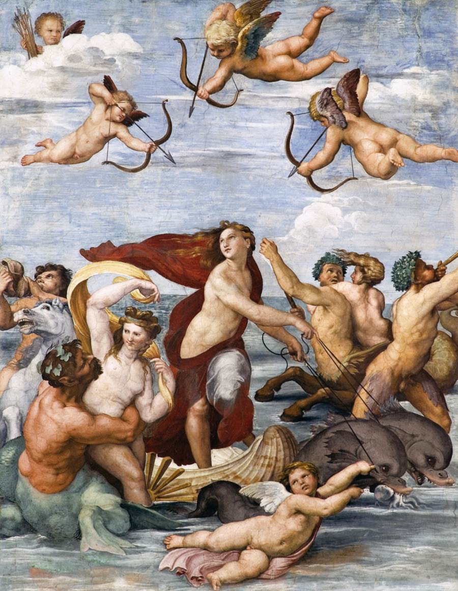 ラファエロ・サンツィオ「ガラテアの勝利」（1512年頃）ローマ・ヴィッラ・ファルネジーナ所蔵