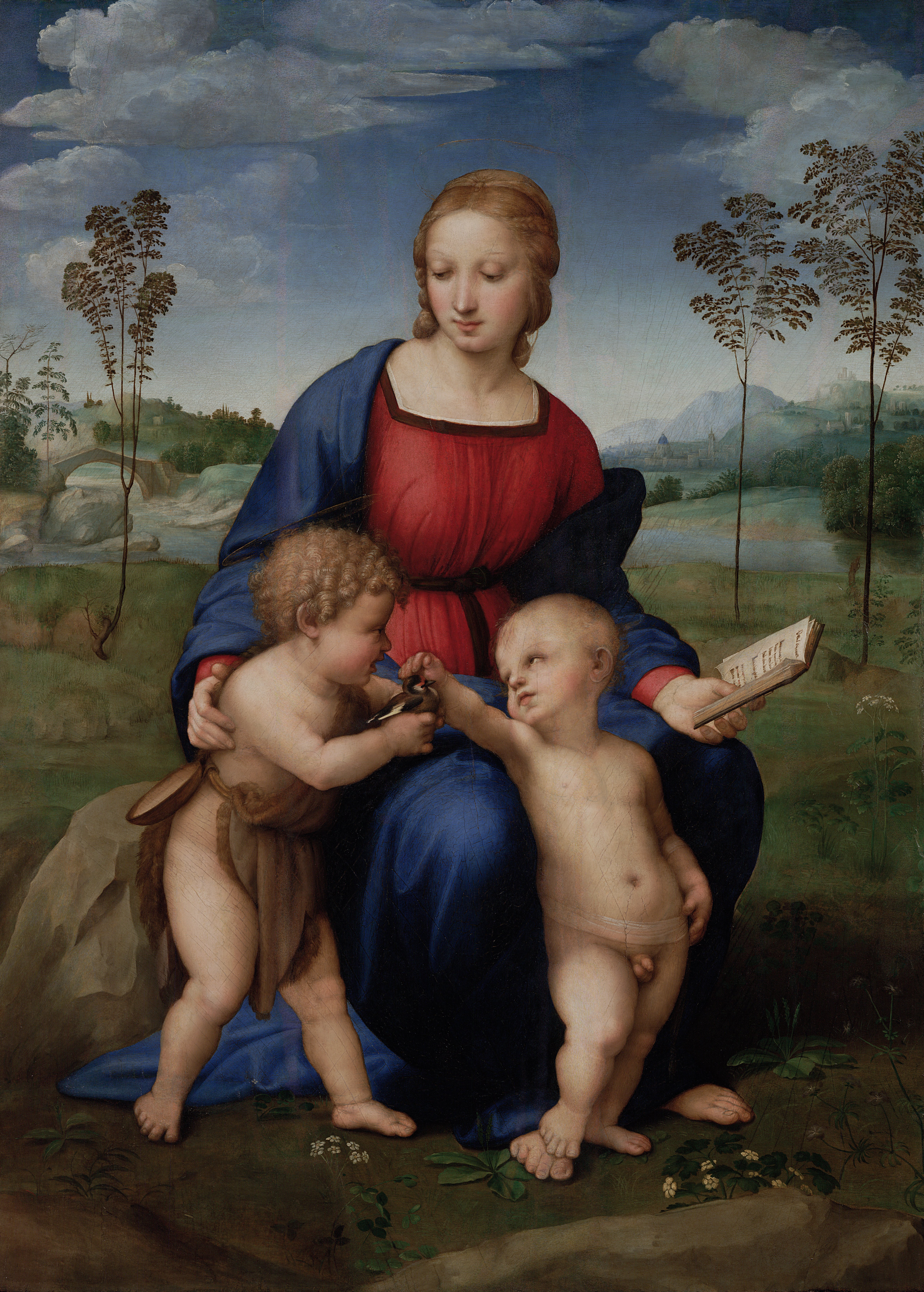 ラファエロ・サンツィオ「ヒワの聖母(Madonna del Cardellino)」(1505〜1506年頃)フィレンツェ・ウフィツィ美術館所蔵