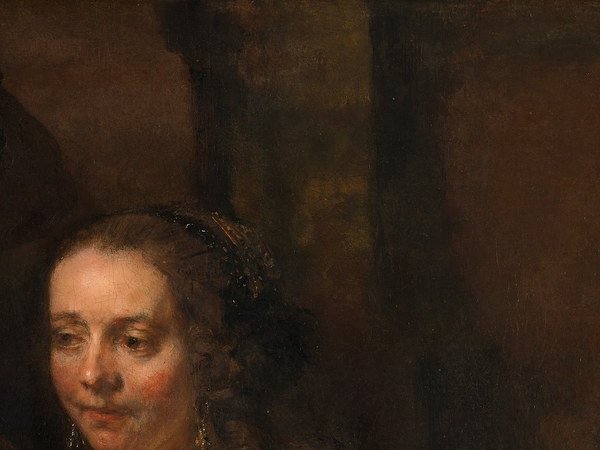 レンブラント「ユダヤの花嫁」女性の顔と表情のディテール
