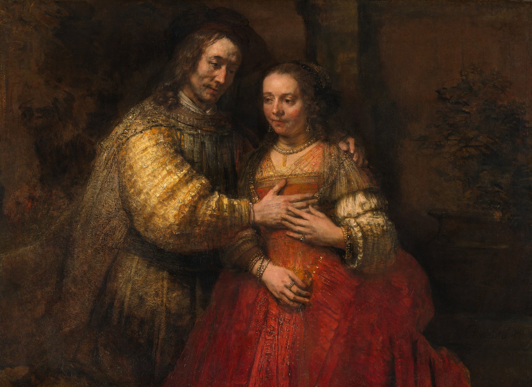 レンブラント・ファン・レイン「ユダヤの花嫁」(1665年頃)アムステルダム国立美術館所蔵
