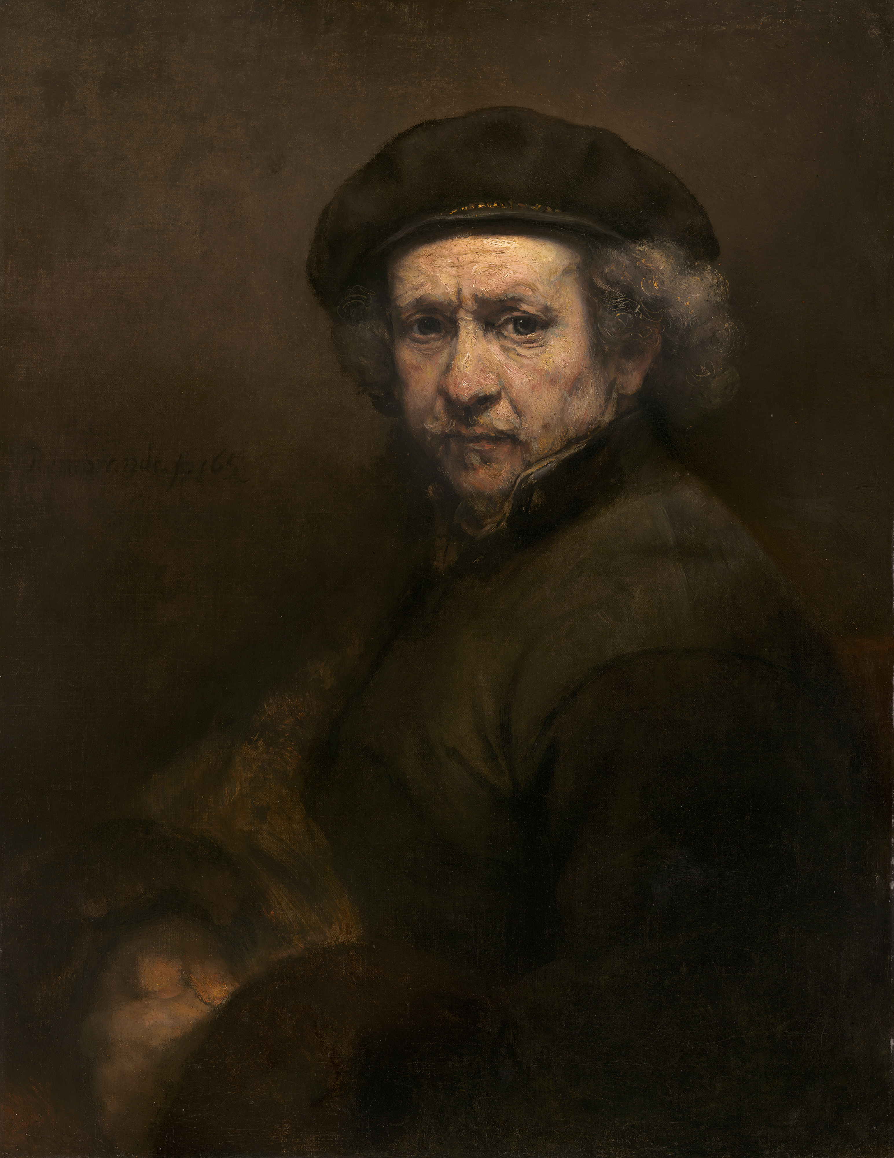 レンブラント・ファン・レイン「自画像」(1659年)ワシントン・ナショナル・ギャラリー・オブ・アート所蔵——53歳、晩年の始まり