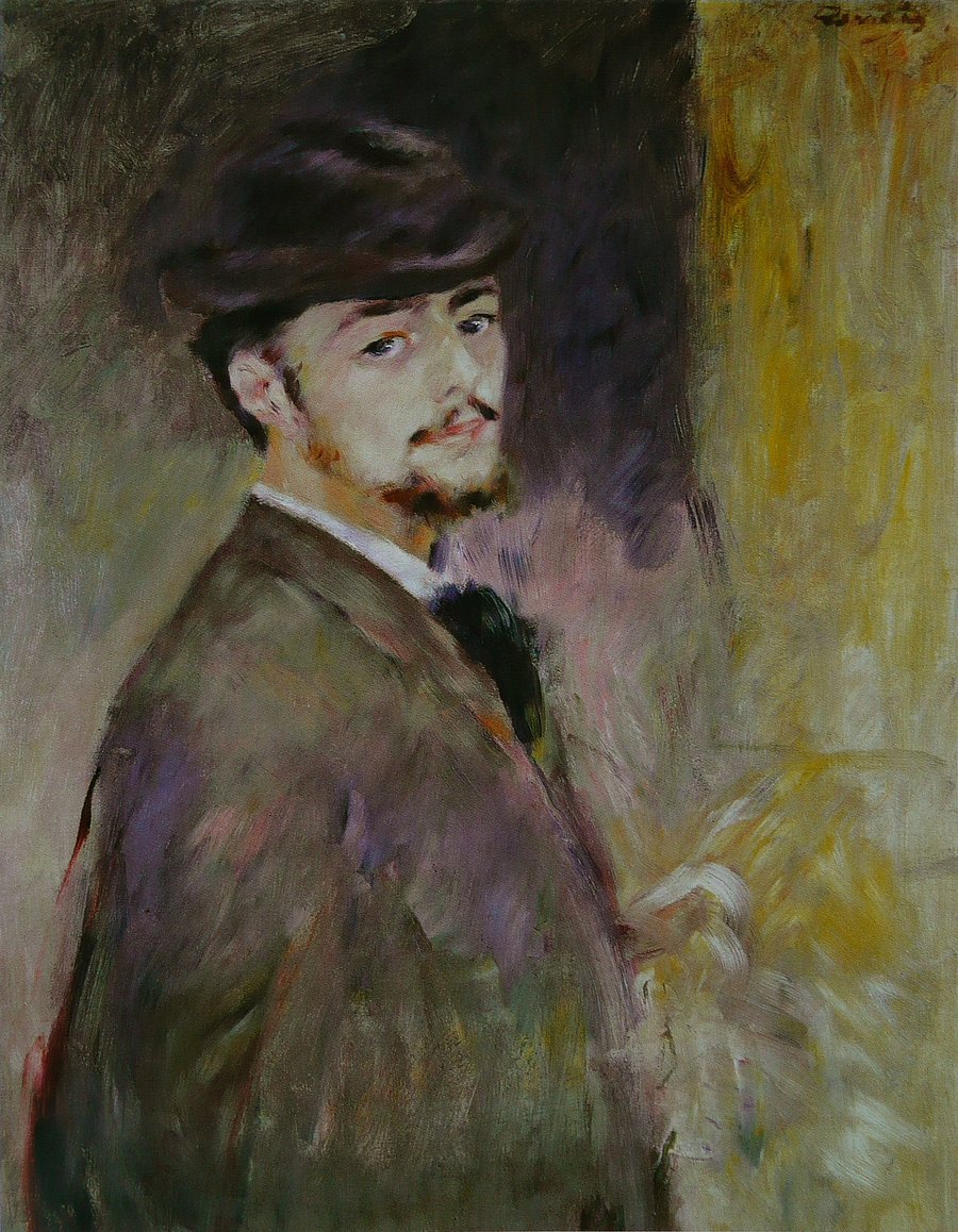 ピエール=オーギュスト・ルノワール「自画像」(1876年)ハーバード大学フォッグ美術館所蔵