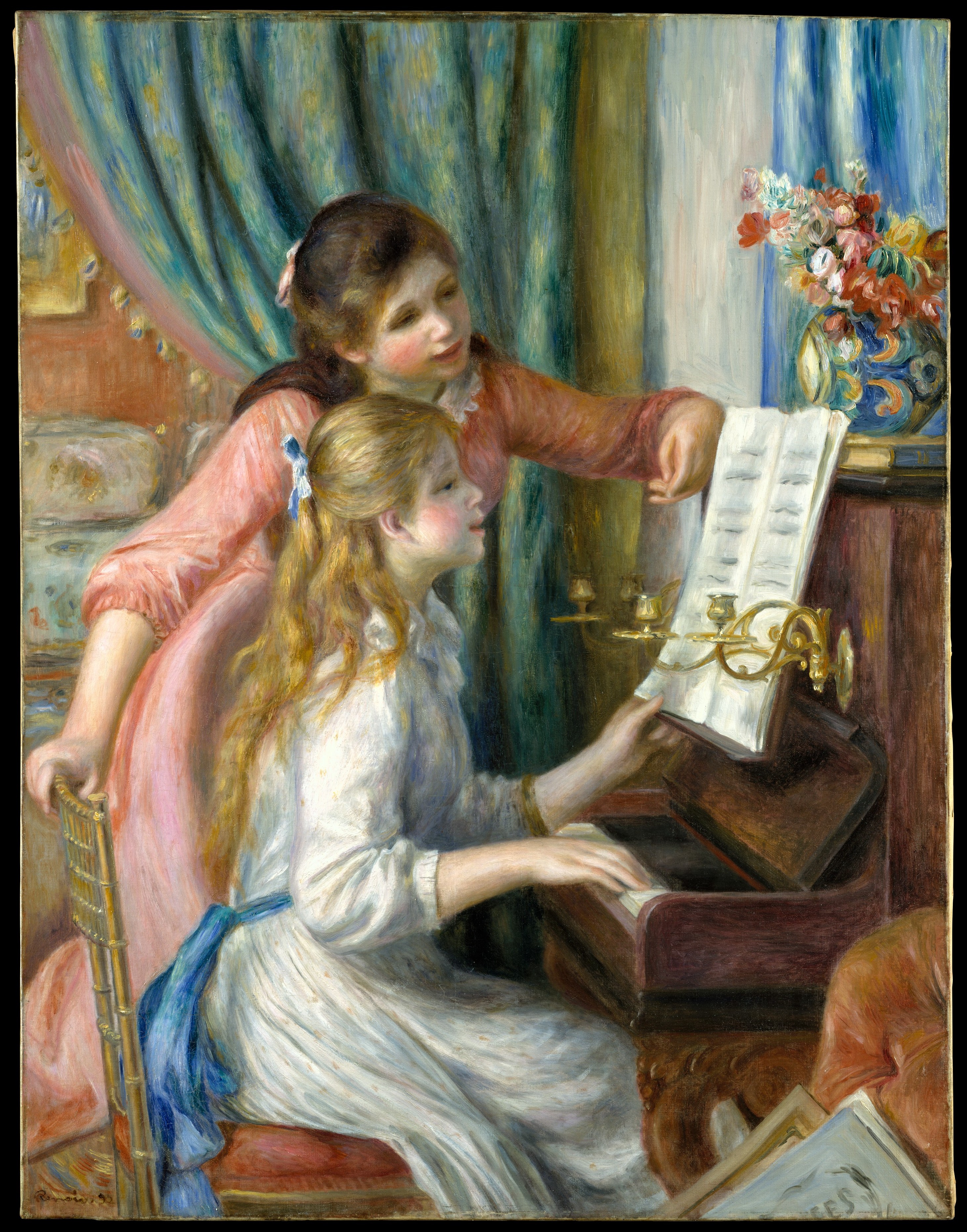 ルノワール「ピアノに寄る少女たち」(1892年頃)メトロポリタン美術館所蔵