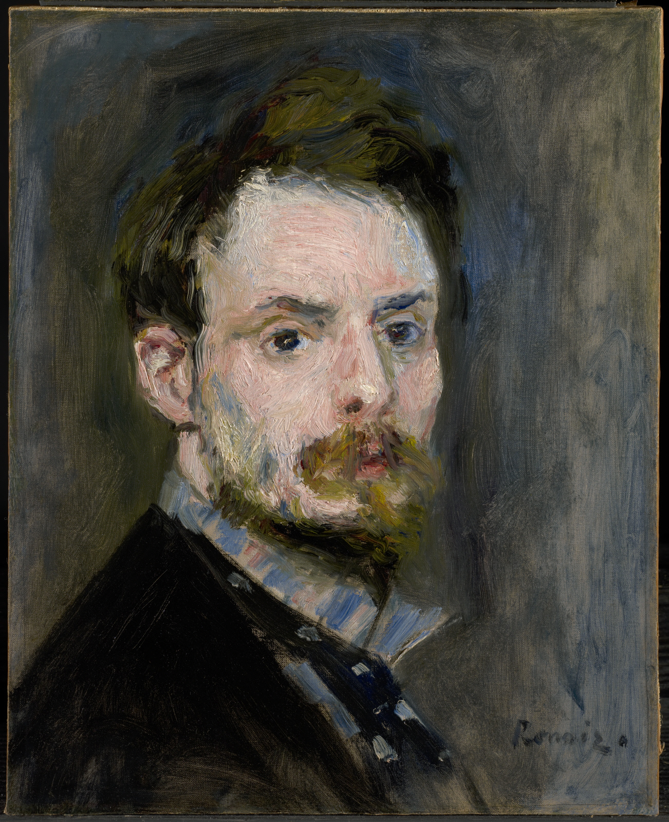 ピエール=オーギュスト・ルノワール「自画像」(1876年頃)クラーク美術研究所所蔵