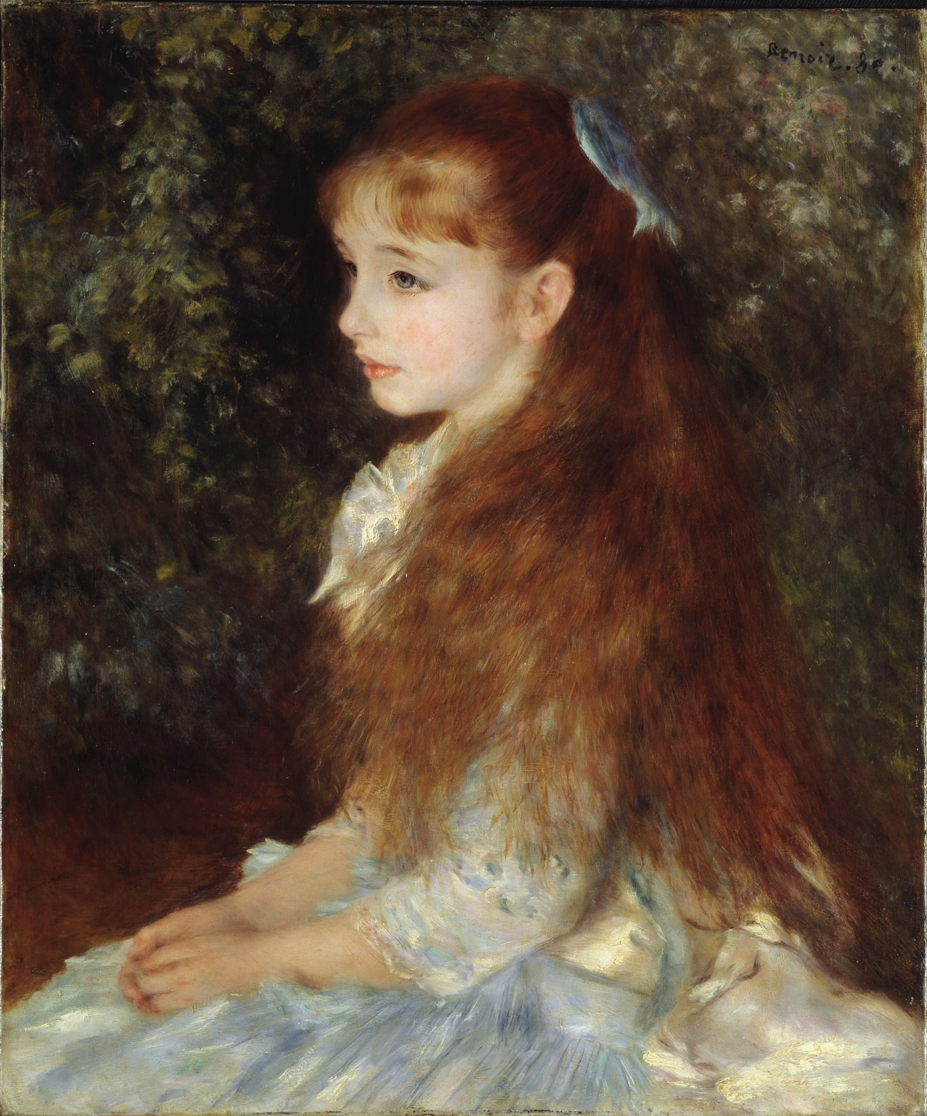 ピエール＝オーギュスト・ルノワール「イレーヌ・カーン・ダンヴェール嬢」（1880年）チューリヒ美術館所蔵
