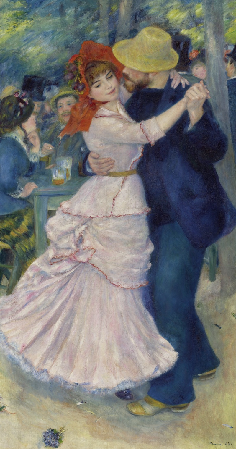 ルノワール「ブージヴァルのダンス」（1883年）ボストン美術館所蔵