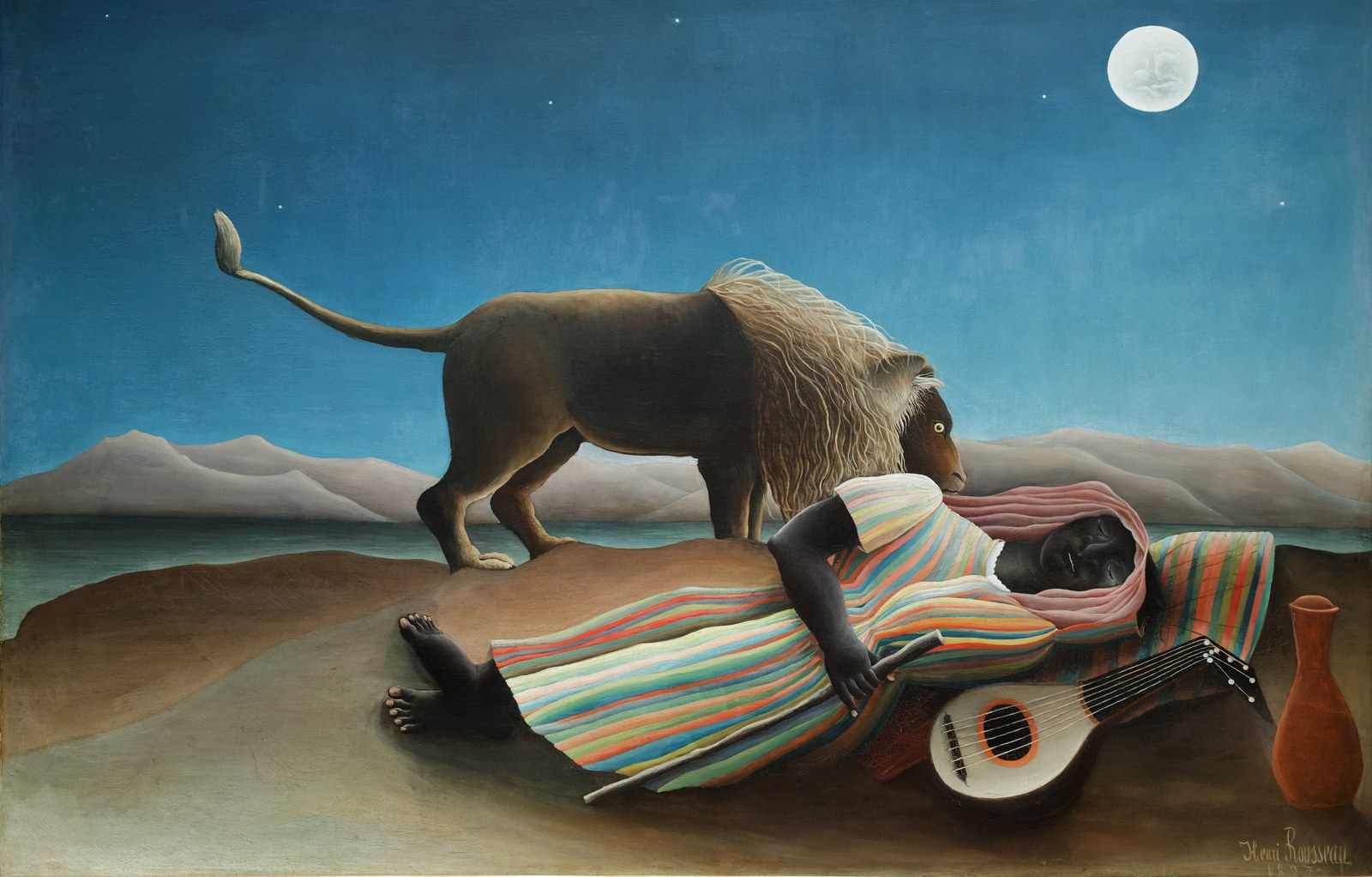 アンリ・ルソー「眠れるジプシー女」（1897年）ニューヨーク近代美術館（MoMA）所蔵