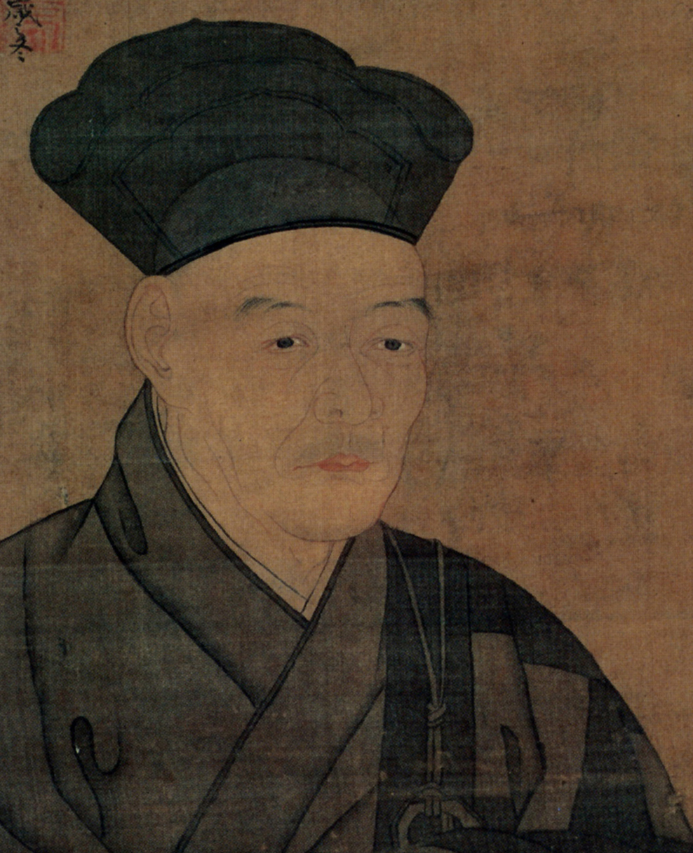 雪舟等楊「自画像（模本）」（室町時代・16世紀）藤田美術館蔵（重要文化財）