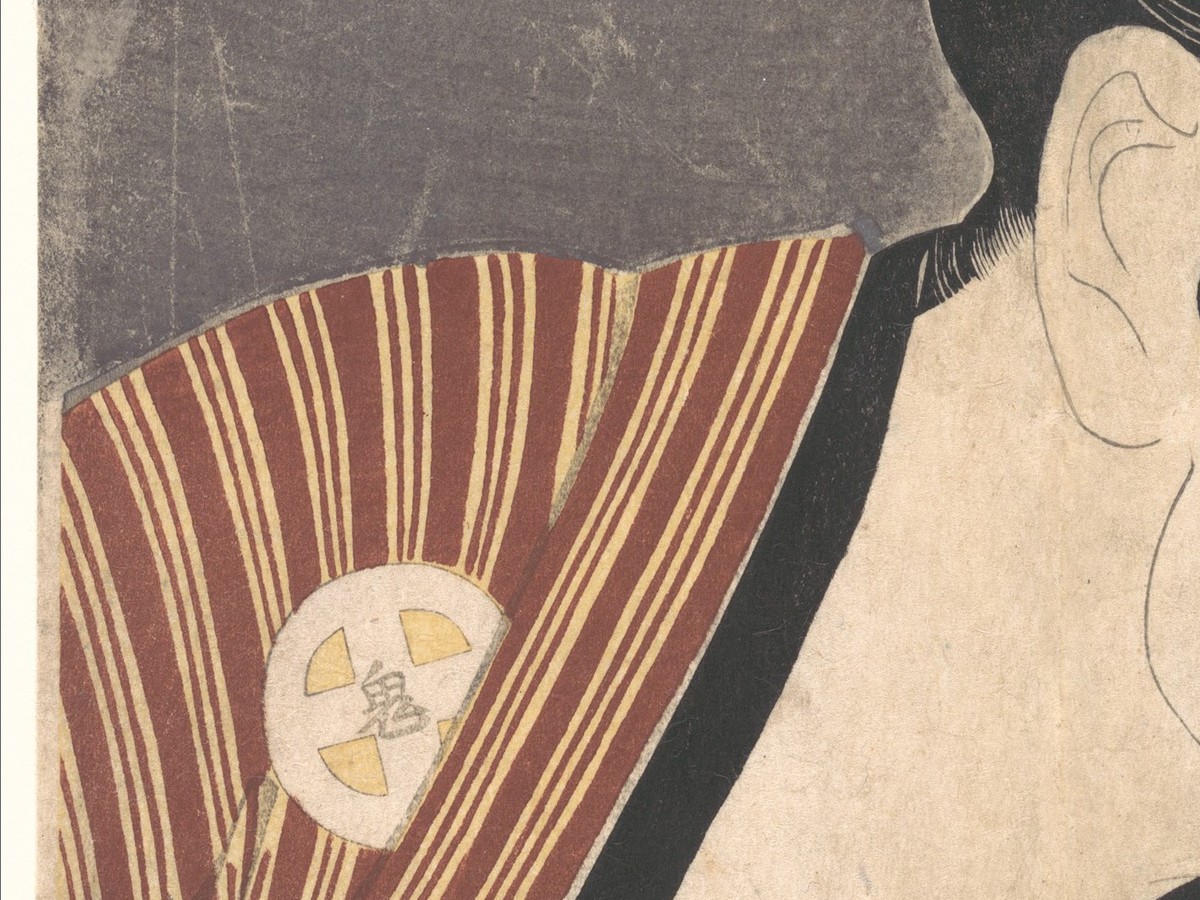 東洲斎写楽「三代目大谷鬼次の奴江戸兵衛」（1794年）家紋と着物のディテール