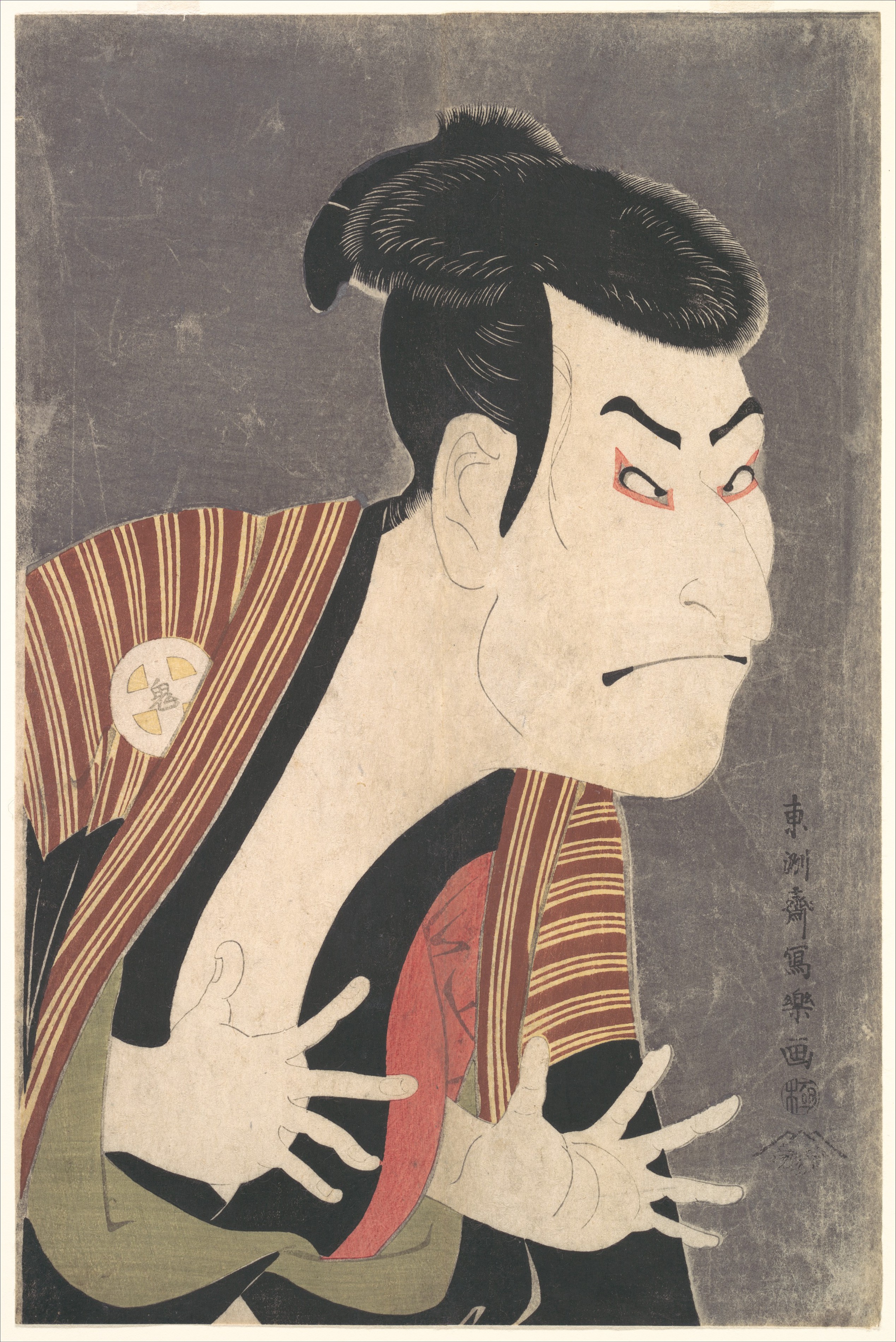 東洲斎写楽「三代目大谷鬼次の奴江戸兵衛」（1794年）メトロポリタン美術館所蔵