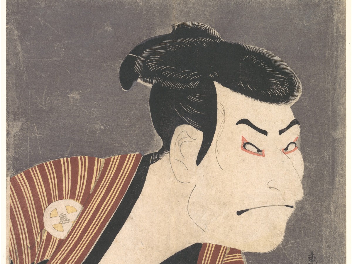 東洲斎写楽「三代目大谷鬼次の奴江戸兵衛」（1794年）詳細——迫力ある表情と姿勢