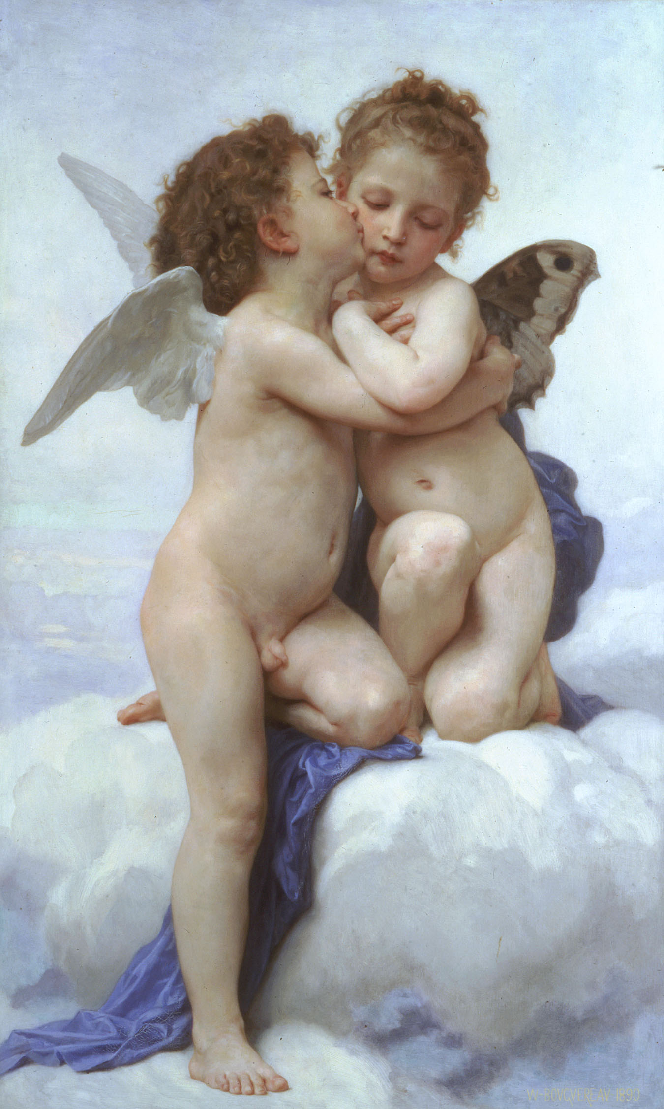 ウィリアム=アドルフ・ブーグロー「最初のキス(The First Kiss)」(1890年)個人蔵