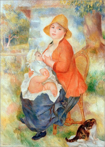 ピエール＝オーギュスト・ルノワール「マタニテ（子どもを授乳する女性）」（1886年頃）個人蔵