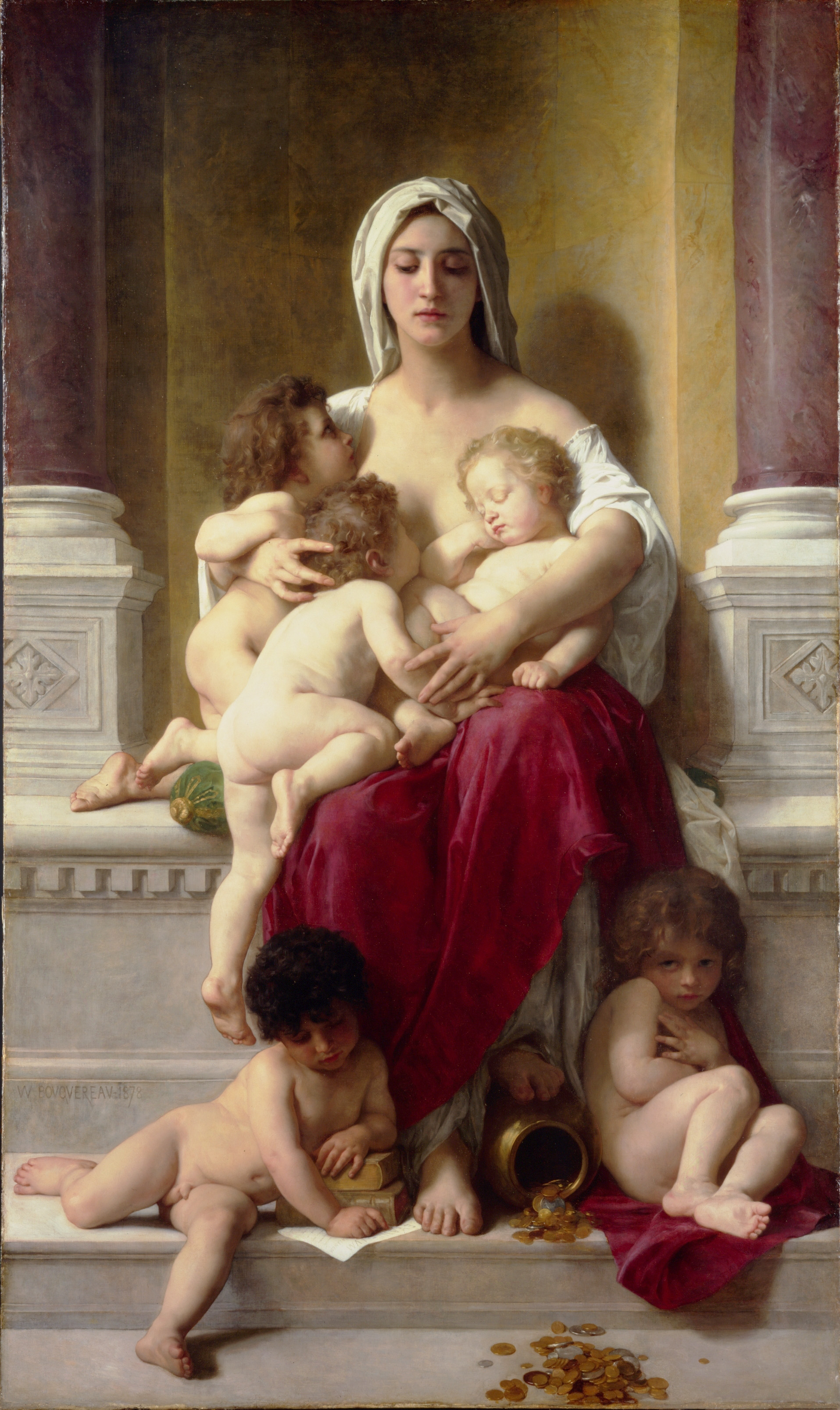 ウィリアム＝アドルフ・ブーグロー「慈愛（Charity）」（1878年）個人蔵