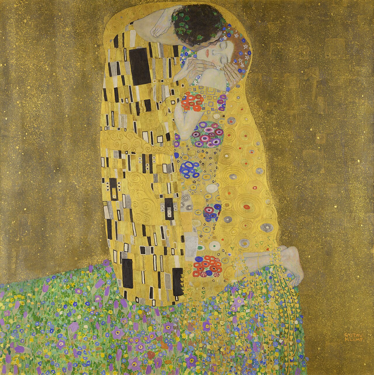 グスタフ・クリムト「接吻」（1907-1908年）ウィーン・オーストリア絵画館蔵