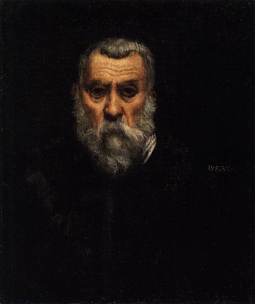 ティントレット「自画像」(1588年頃)パリ・ルーヴル美術館所蔵