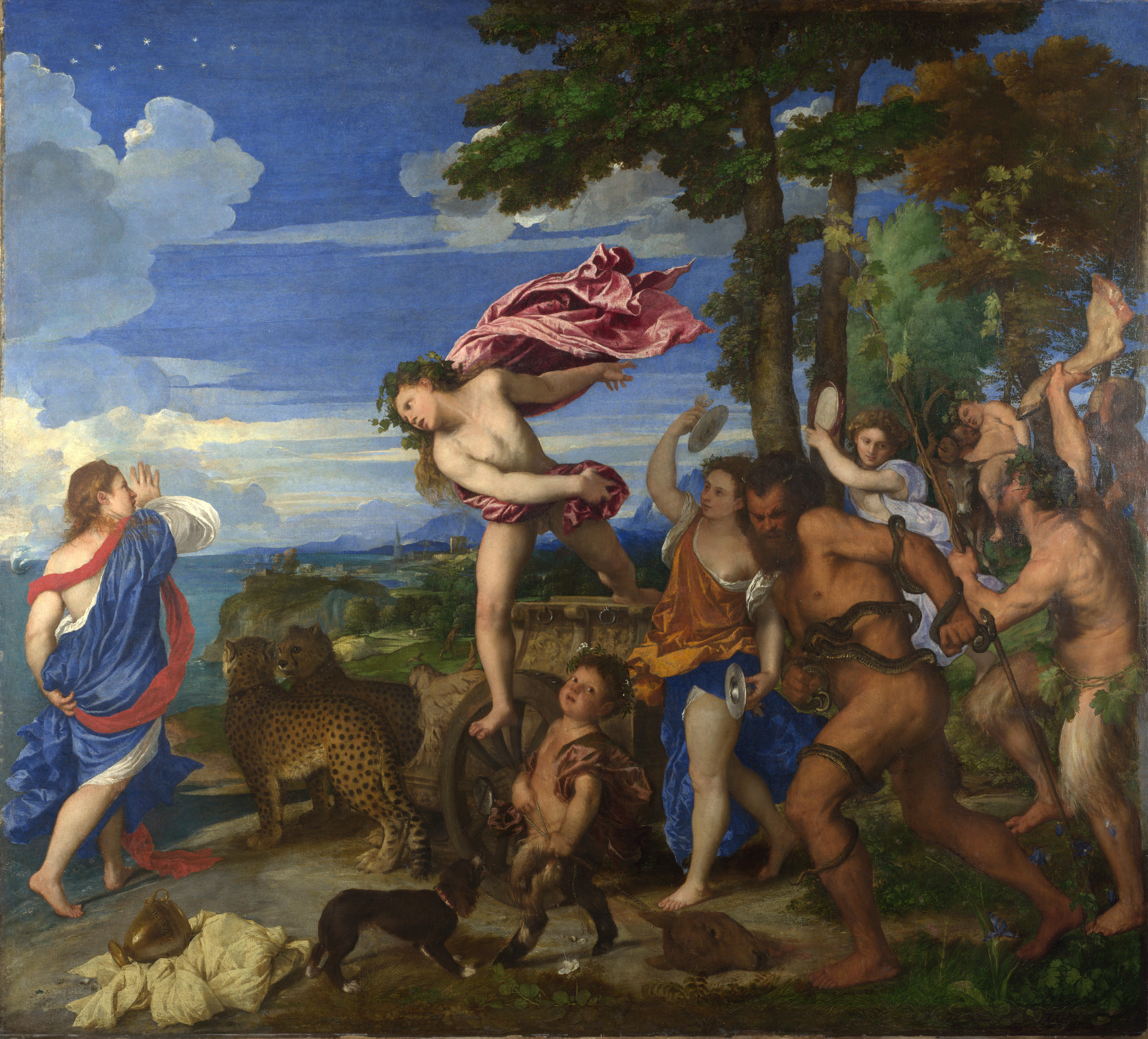 ティツィアーノ「バッカスとアリアドネ」（1520〜1523年頃）ロンドン・ナショナル・ギャラリー所蔵
