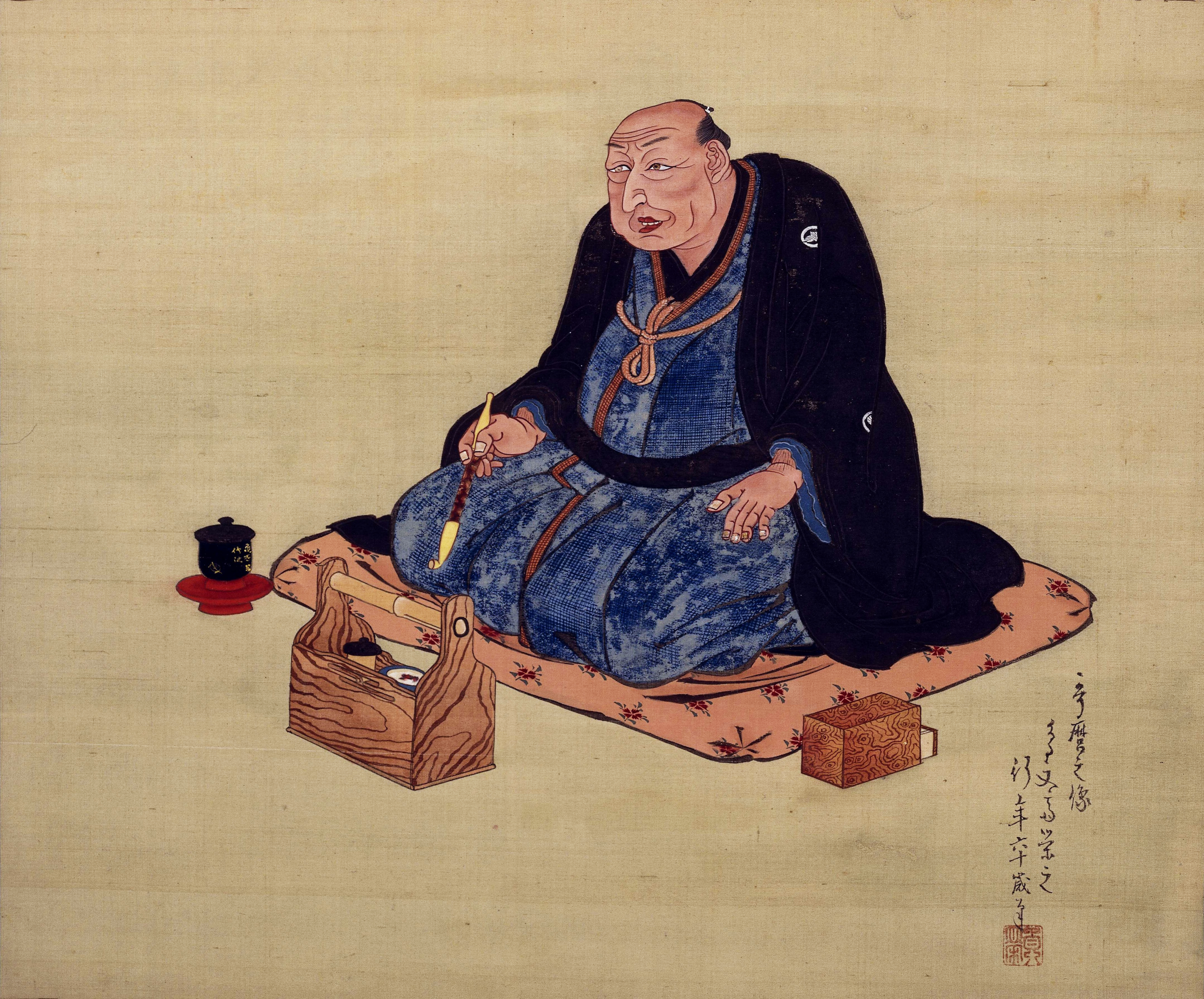 喜多川歌麿の肖像（1815年頃）鳥文斎栄之画・大英博物館所蔵