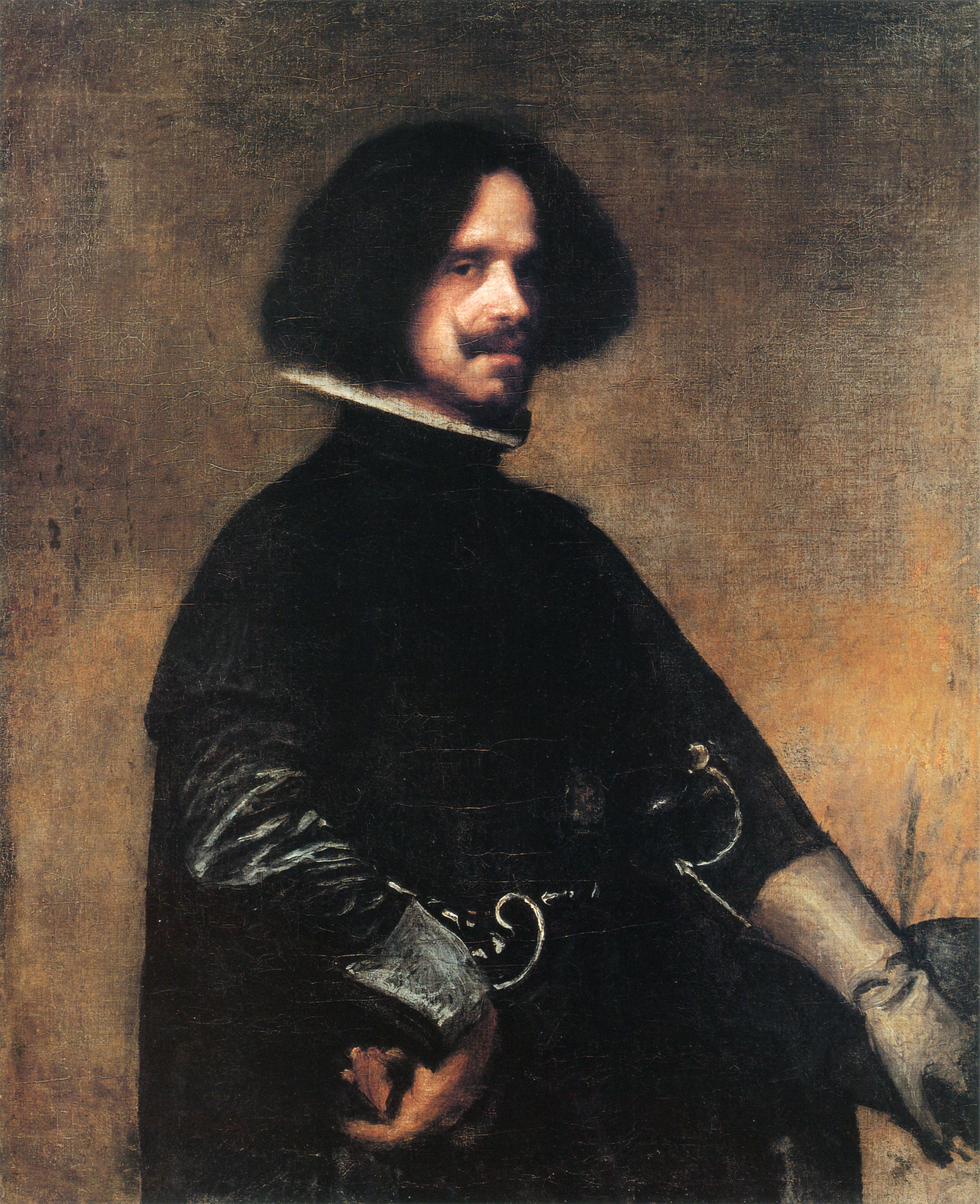 ディエゴ・ベラスケス(自画像)(1645年頃)所蔵:ウフィツィ美術館(帰属)