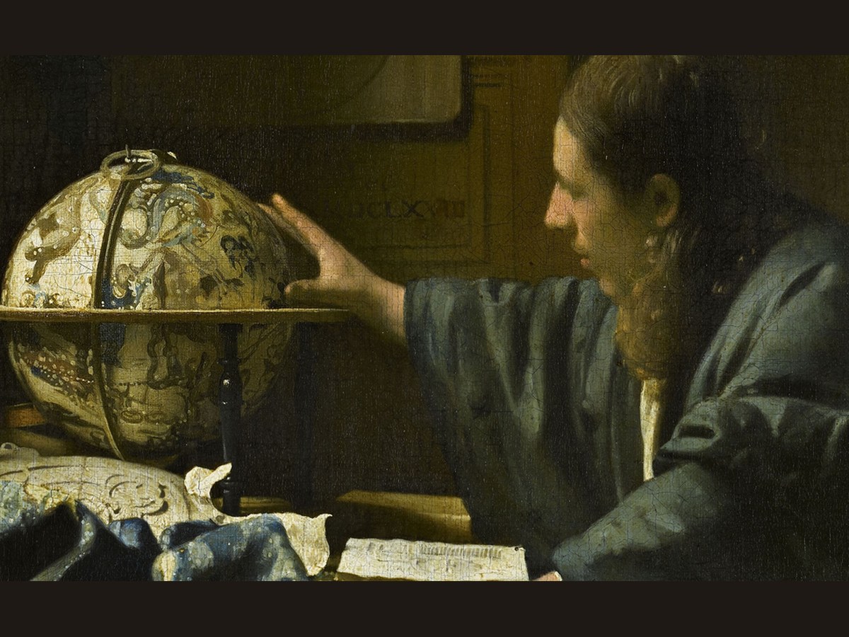 フェルメール「天文学者」(1668年)手のディテール