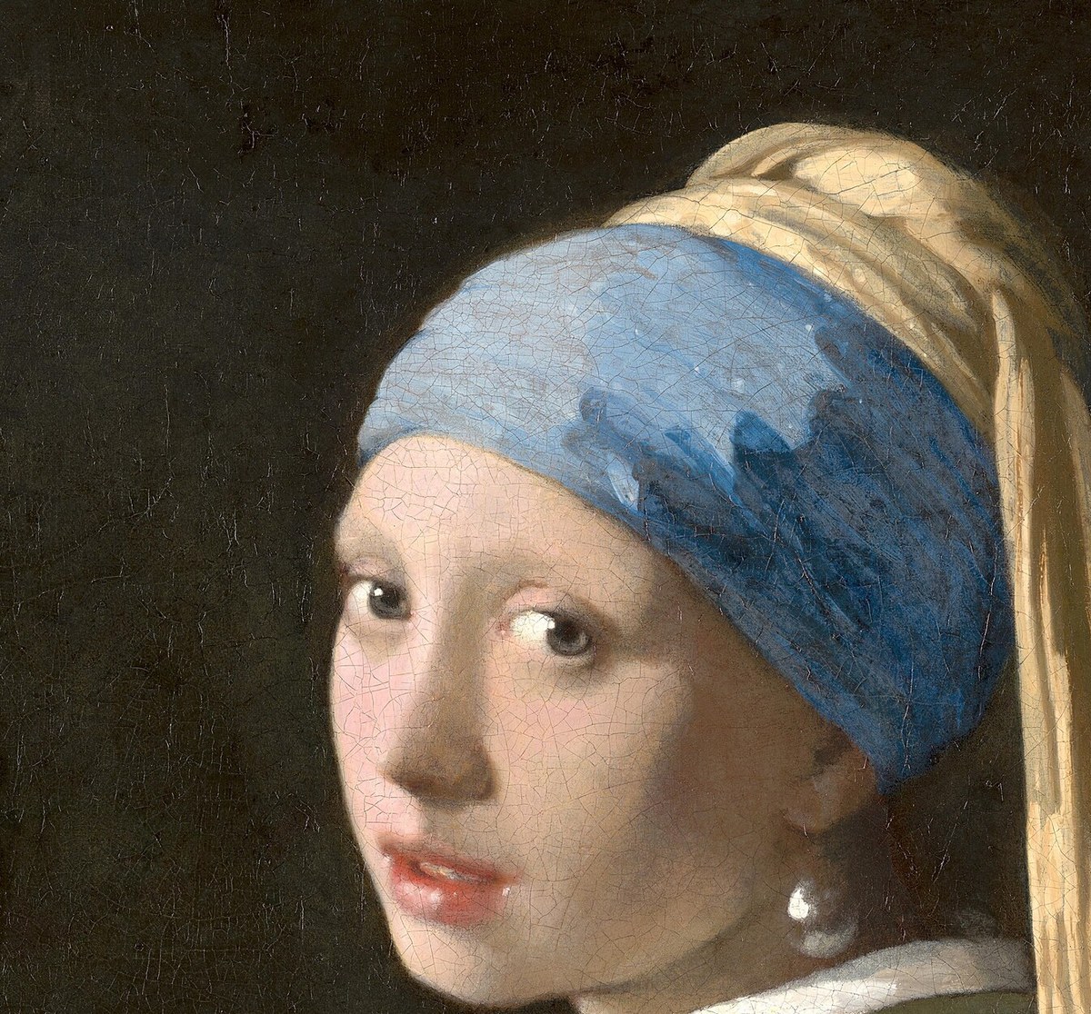 フェルメール「真珠の耳飾りの少女」(1665年頃)全体像——マウリッツハイス王立美術館所蔵