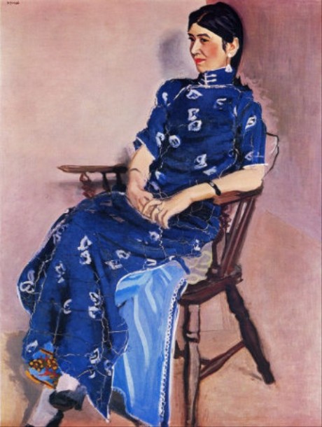 安井曾太郎「金蓉」(1934年)東京国立近代美術館所蔵