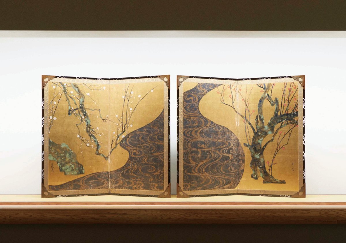 リニューアル10周年記念名品展 国宝「紅白梅図屏風」（MOA美術館）のポスター
