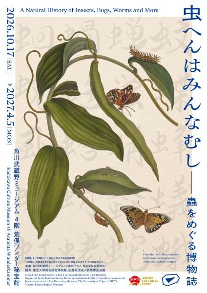 虫へんはみんなむし 蟲をめぐる博物誌（角川武蔵野ミュージアム）のポスター