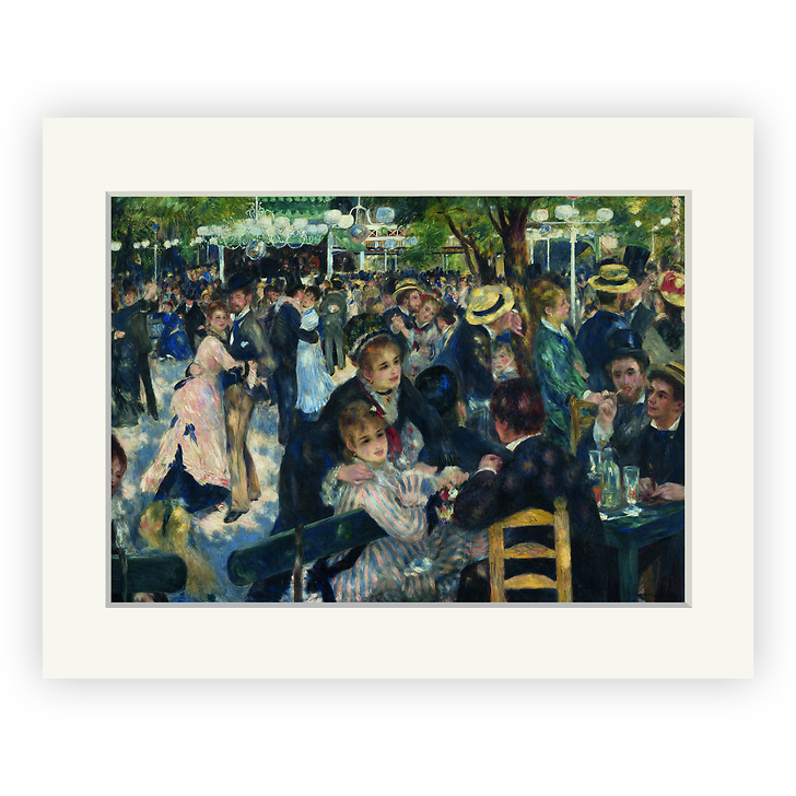 マット付きプリント ルノワール ムーラン・ド・ラ・ギャレットの舞踏会 1876 28×35cm