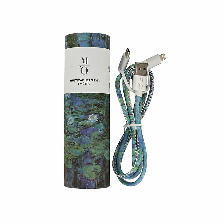 ユニバーサル充電器 3in1 モネ 青い睡蓮